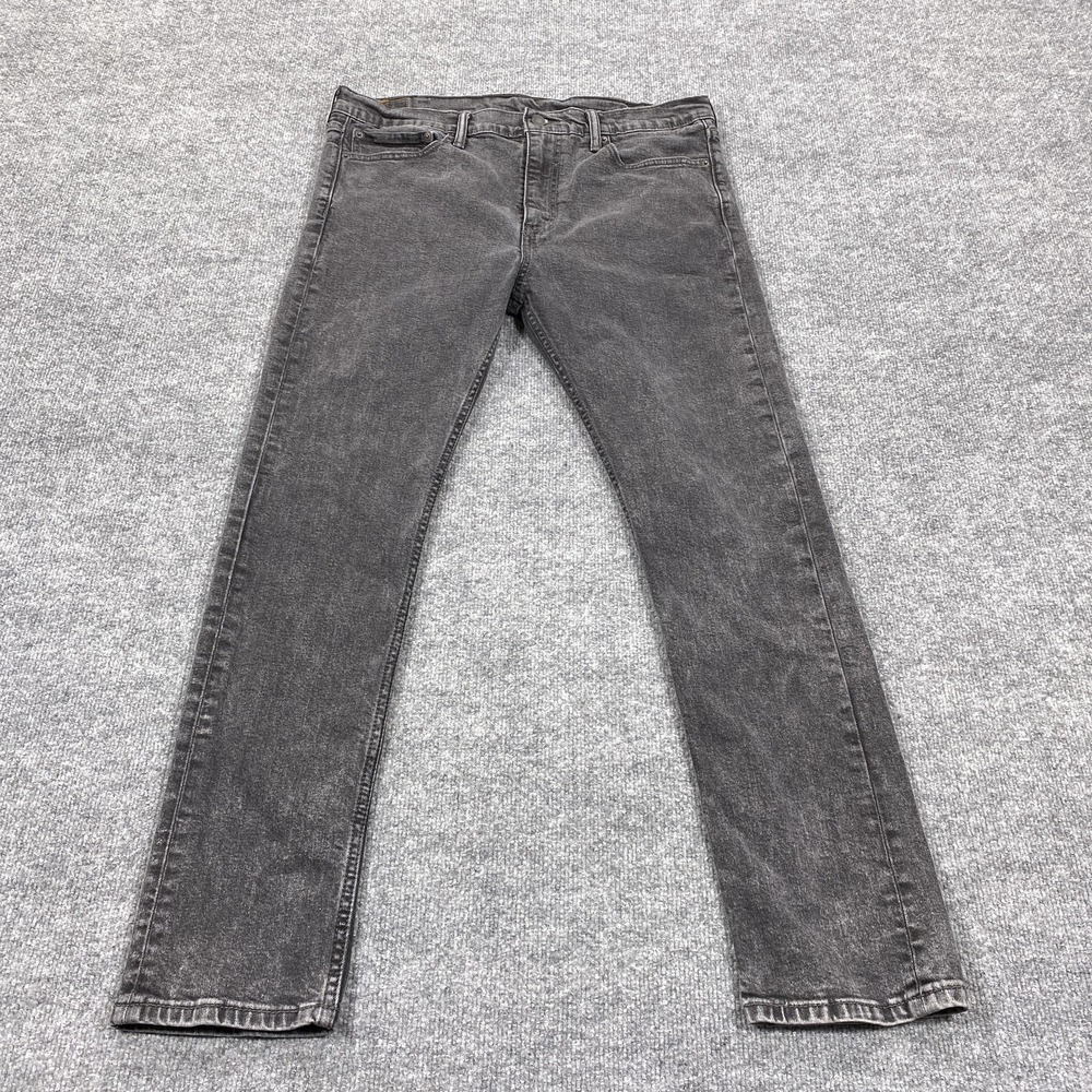 Levis 510 Jeans Mens 38x32 Black Slim Skinny Denim Medium Wash Stretch Pockets
